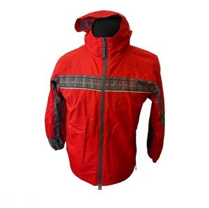 Columbia Youth Red Hooded Windbreaker 14-16 XC